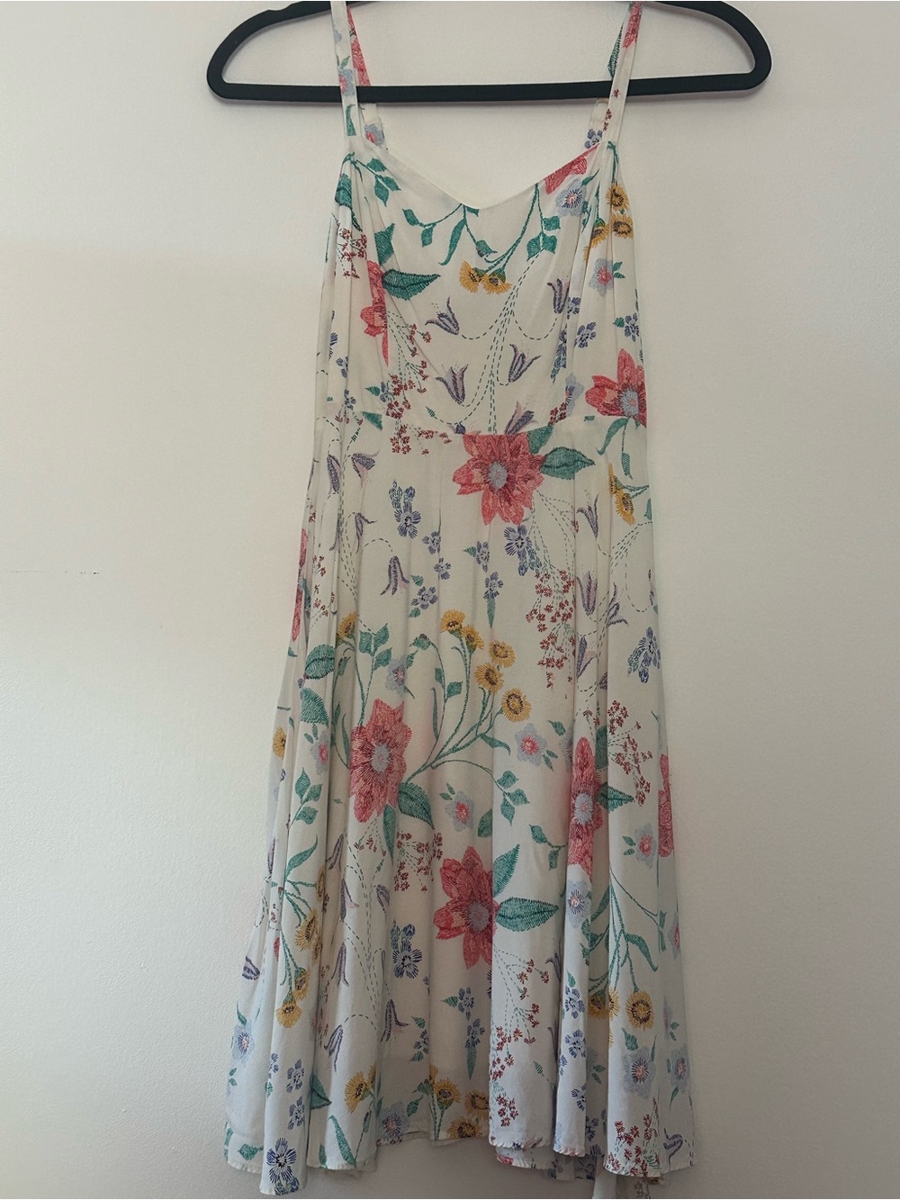 Old Navy Boho Cream Flowy Floral Midi Sundress Size XS
